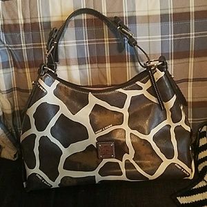 Giraffe print Dooney & Bourke boho bag